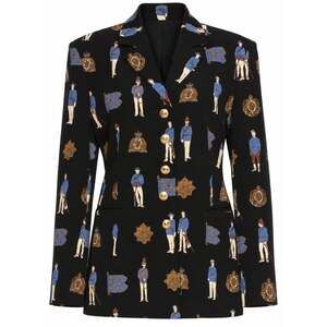 Blumarine Folies Vintage 1980s Royal Guard & Crest Printed Blazer